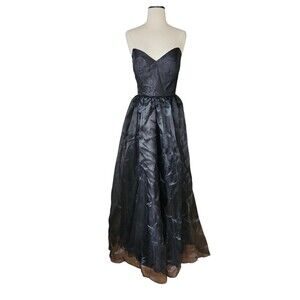 Whimsigoth Dark Fairy Taffeta Wedding Gown Size 14 Sweetheart New With Flaw Hoco